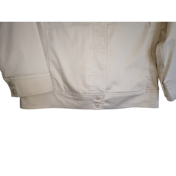 Coral Bay Women's Medium Cream Jacket Button Up 3/4 Sleeve Casual - Picture 9 of 11